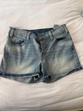 Levi's Light Blue Button-Fly Denim Shorts